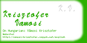 krisztofer vamosi business card